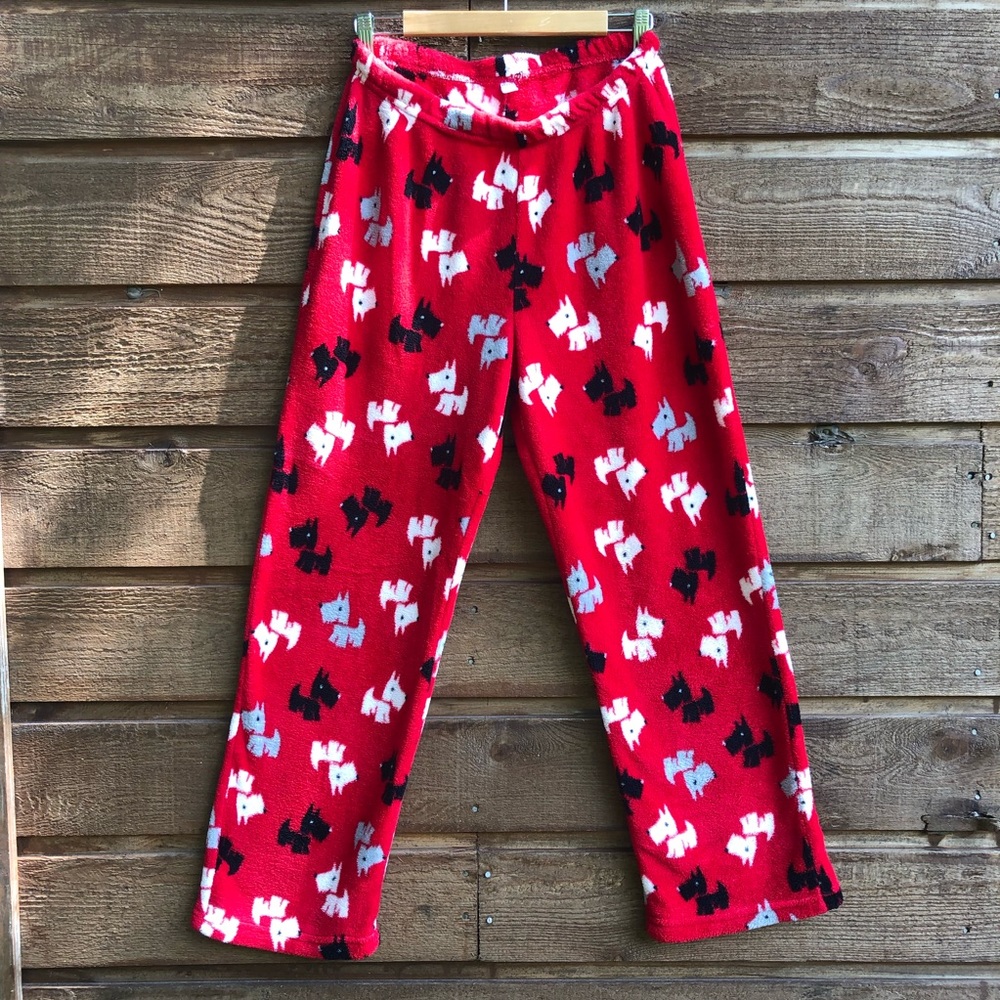 Pink K Plush L Lounge Pants Pajama Bottoms Scotty